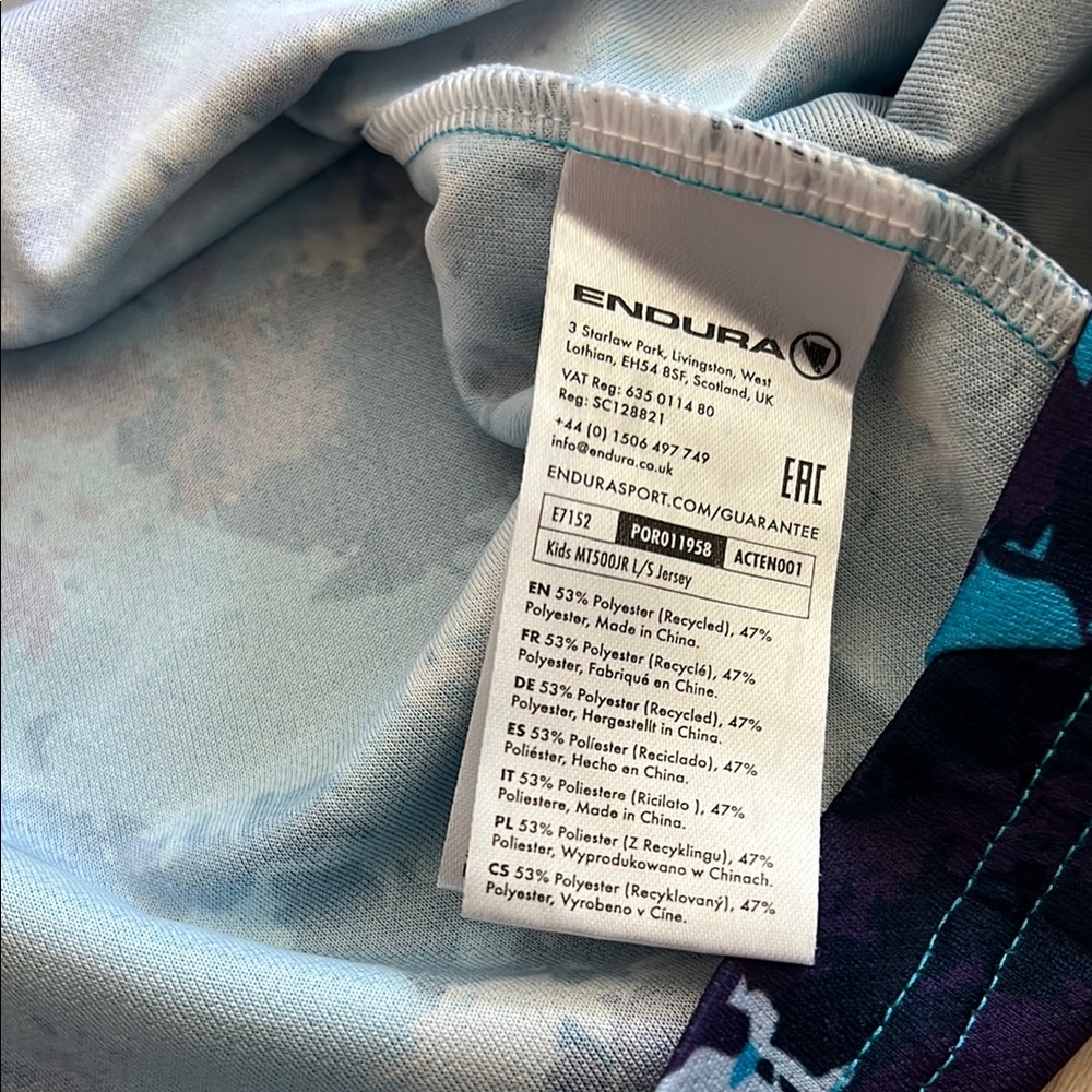 Endura MT500 Blue Camo Long Sleeve Shirt - Picture 4 of 5